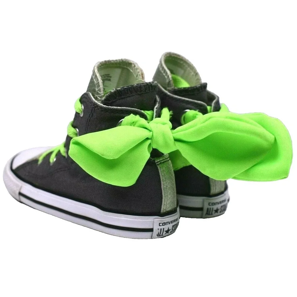 Converse Chuck Taylor All Star Youth Kids Black Mid Top Canvas Sneaker Shoes  10
